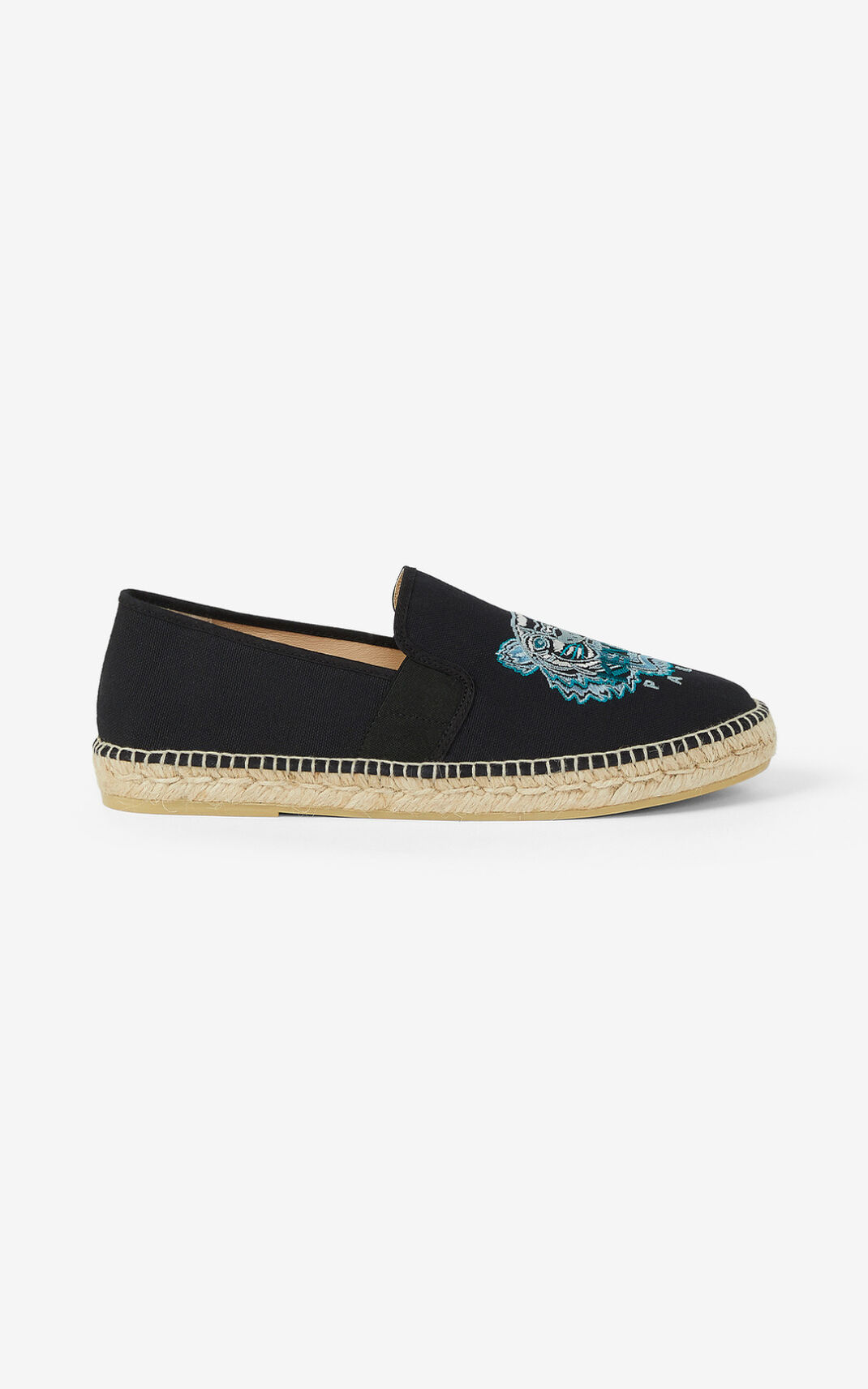 Kenzo Tiger stretch canvas Moška Espadrile Črna SI-6395167